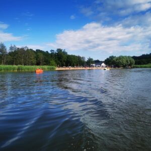 Municipal Beach at the Tarpno Lake