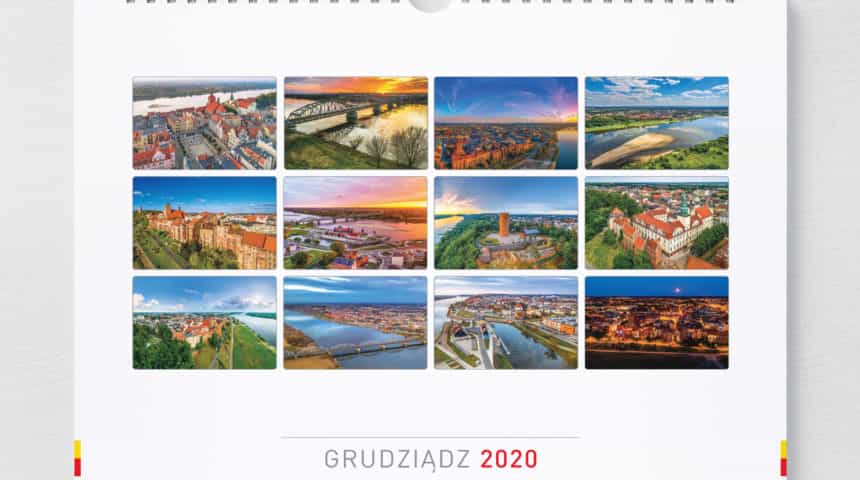 Kalendarz ścienny z Grudziądzem na rok 2020