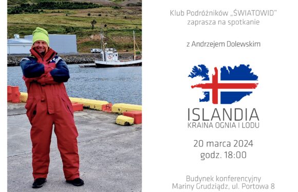 Klub Podróżników z Andrzejem Dolewskim “Islandia” 20.03.2024