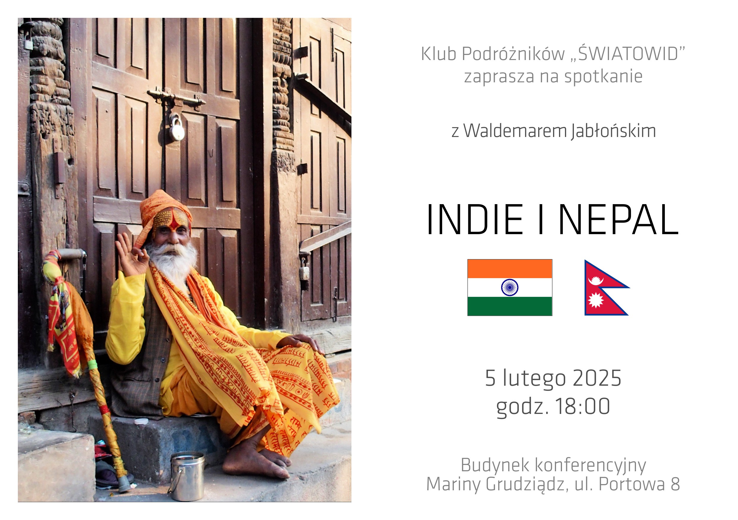 Klub Podróżników z Waldemarem Jabłońskim „Indie i Nepal” 5 lutego 2025