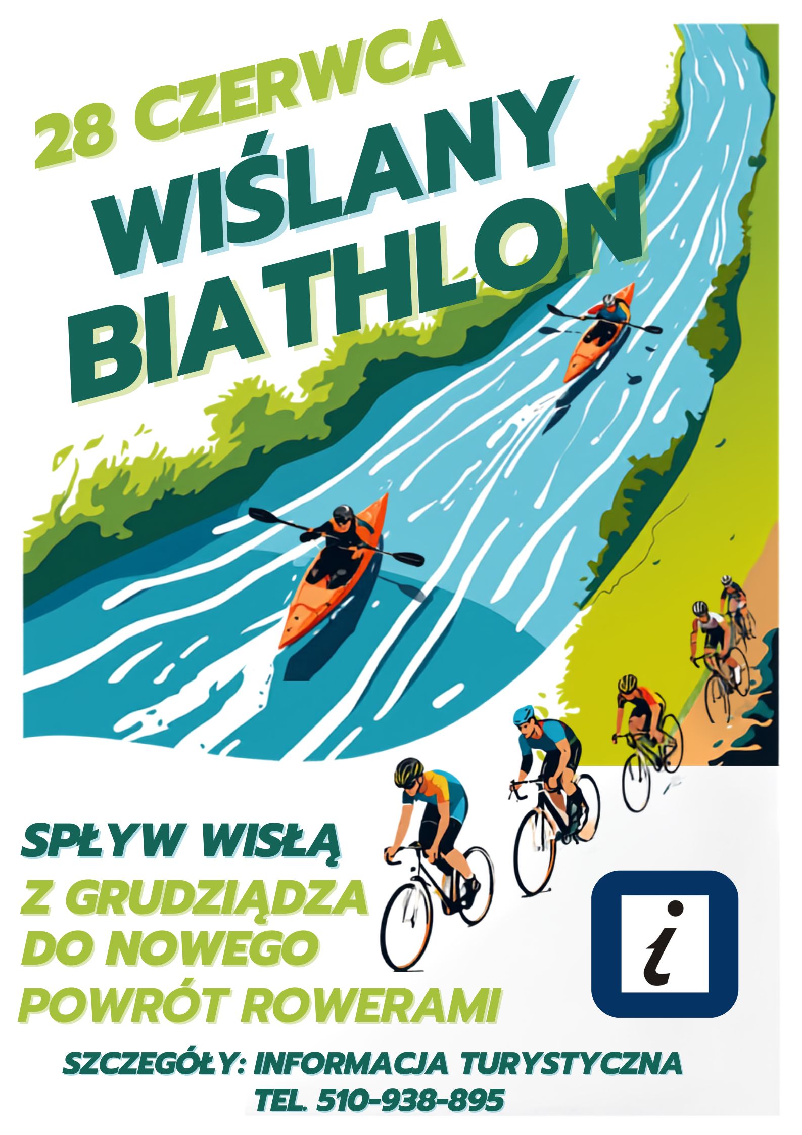 Wiślany Biathlon – spływ kajakowy Wisłą z rajdem rowerowym – 28 czerwca 2026 r.