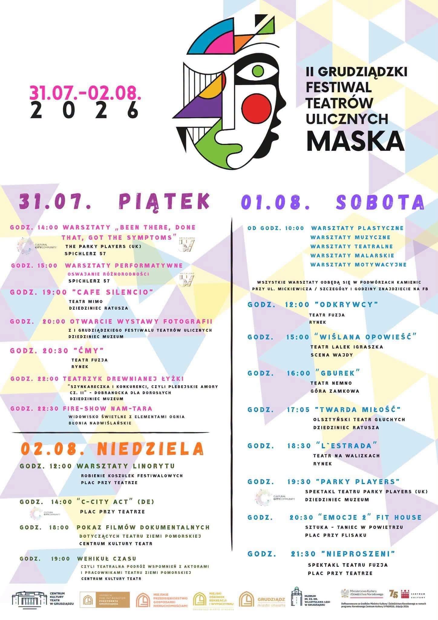 Festiwal Teatrów Ulicznych MASKA  – 31 lipca – 2 sierpnia 2026
